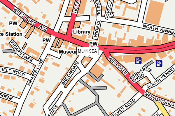 ML11 9EA map - OS OpenMap – Local (Ordnance Survey)