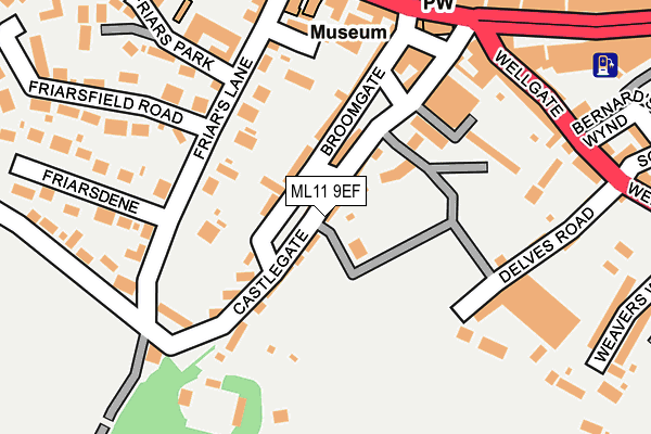 ML11 9EF map - OS OpenMap – Local (Ordnance Survey)