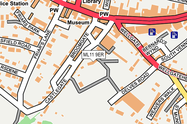 ML11 9ER map - OS OpenMap – Local (Ordnance Survey)