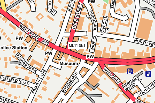 ML11 9ET map - OS OpenMap – Local (Ordnance Survey)