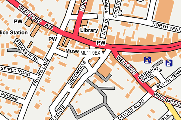 ML11 9EX map - OS OpenMap – Local (Ordnance Survey)