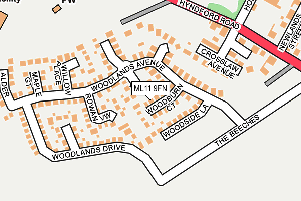 ML11 9FN map - OS OpenMap – Local (Ordnance Survey)