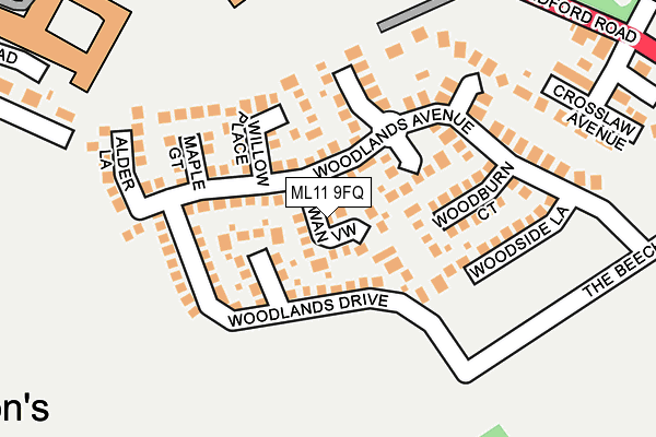 ML11 9FQ map - OS OpenMap – Local (Ordnance Survey)