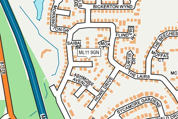 ML11 9GN map - OS OpenMap – Local (Ordnance Survey)