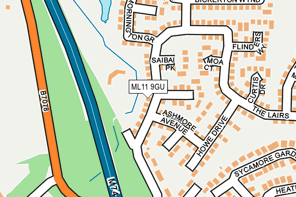ML11 9GU map - OS OpenMap – Local (Ordnance Survey)