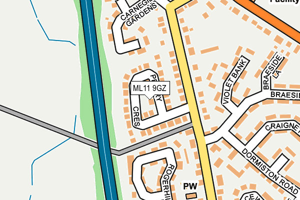 ML11 9GZ map - OS OpenMap – Local (Ordnance Survey)