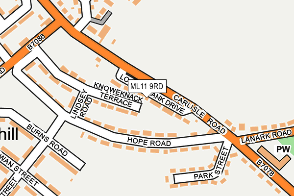 ML11 9RD map - OS OpenMap – Local (Ordnance Survey)