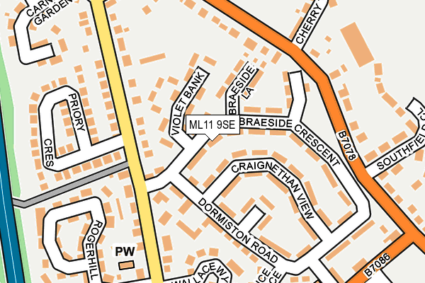 ML11 9SE map - OS OpenMap – Local (Ordnance Survey)