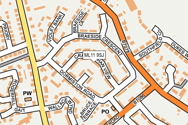 ML11 9SJ map - OS OpenMap – Local (Ordnance Survey)