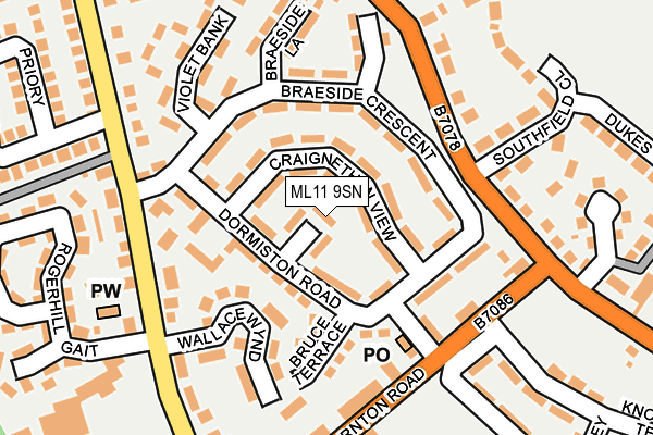 ML11 9SN map - OS OpenMap – Local (Ordnance Survey)