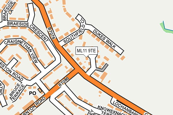 ML11 9TE map - OS OpenMap – Local (Ordnance Survey)