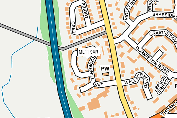 ML11 9XR map - OS OpenMap – Local (Ordnance Survey)