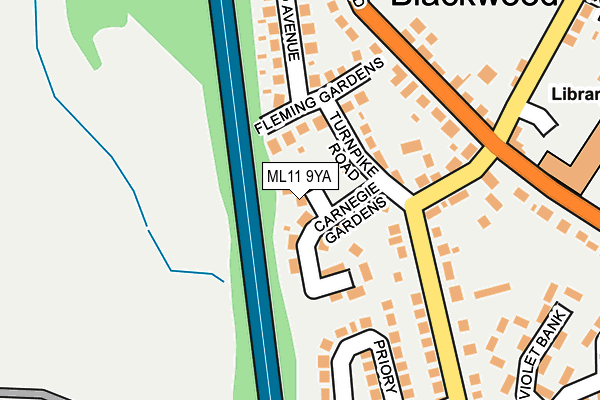 ML11 9YA map - OS OpenMap – Local (Ordnance Survey)