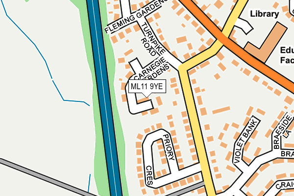 ML11 9YE map - OS OpenMap – Local (Ordnance Survey)