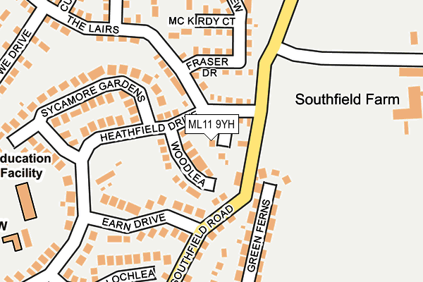 ML11 9YH map - OS OpenMap – Local (Ordnance Survey)
