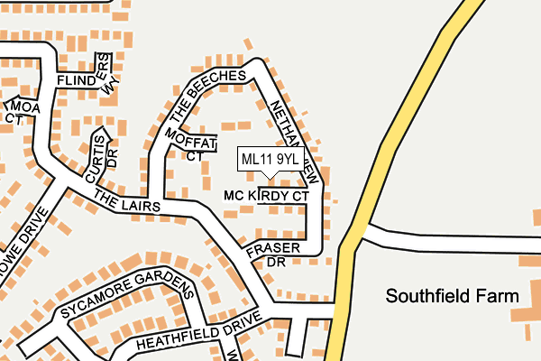 ML11 9YL map - OS OpenMap – Local (Ordnance Survey)