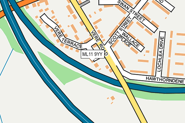 ML11 9YY map - OS OpenMap – Local (Ordnance Survey)