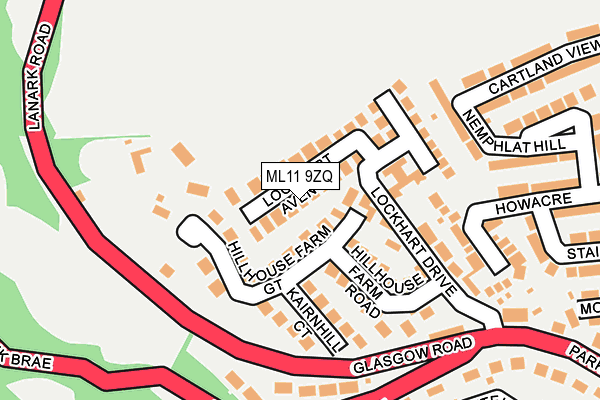 ML11 9ZQ map - OS OpenMap – Local (Ordnance Survey)