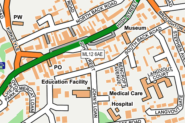 ML12 6AE map - OS OpenMap – Local (Ordnance Survey)