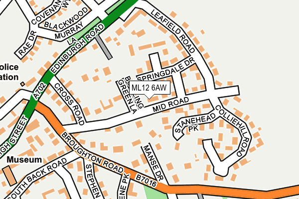 ML12 6AW map - OS OpenMap – Local (Ordnance Survey)