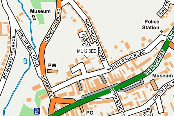 ML12 6ED map - OS OpenMap – Local (Ordnance Survey)