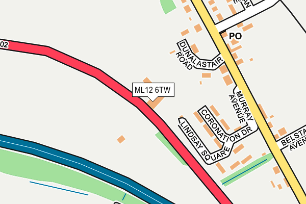 ML12 6TW map - OS OpenMap – Local (Ordnance Survey)