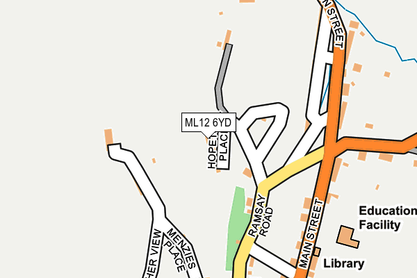 ML12 6YD map - OS OpenMap – Local (Ordnance Survey)