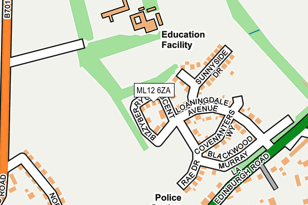 ML12 6ZA map - OS OpenMap – Local (Ordnance Survey)
