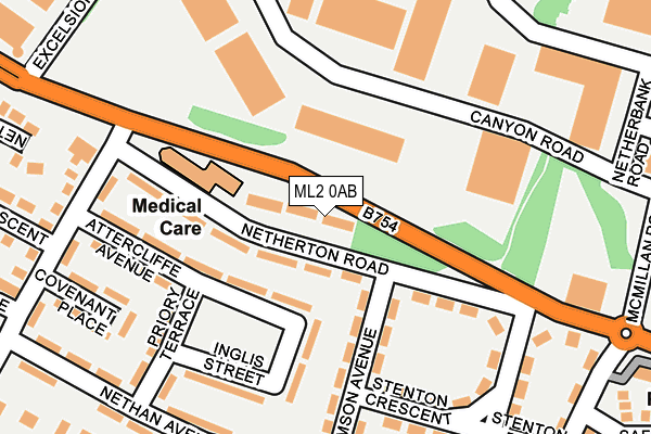 ML2 0AB map - OS OpenMap – Local (Ordnance Survey)