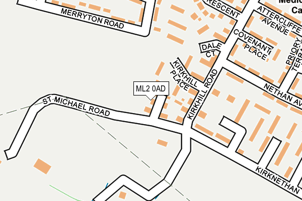 ML2 0AD map - OS OpenMap – Local (Ordnance Survey)