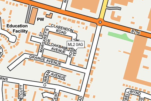 ML2 0AG map - OS OpenMap – Local (Ordnance Survey)