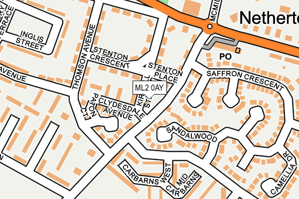 ML2 0AY map - OS OpenMap – Local (Ordnance Survey)