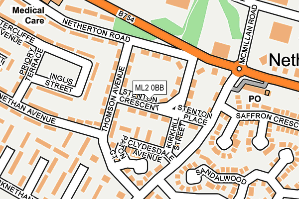 ML2 0BB map - OS OpenMap – Local (Ordnance Survey)