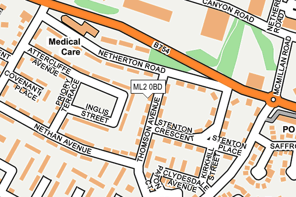ML2 0BD map - OS OpenMap – Local (Ordnance Survey)