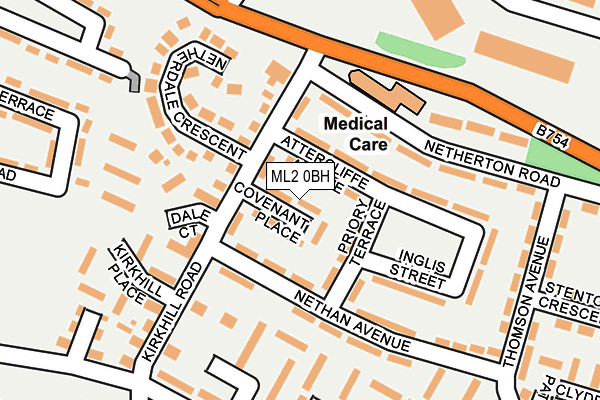 ML2 0BH map - OS OpenMap – Local (Ordnance Survey)