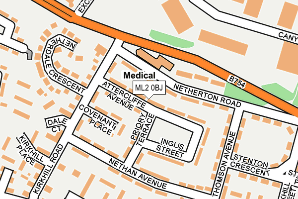 ML2 0BJ map - OS OpenMap – Local (Ordnance Survey)