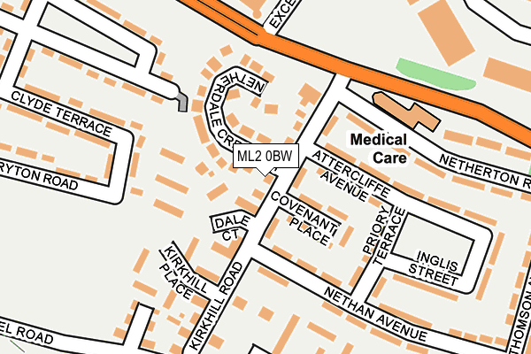 ML2 0BW map - OS OpenMap – Local (Ordnance Survey)