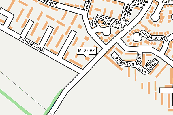 ML2 0BZ map - OS OpenMap – Local (Ordnance Survey)