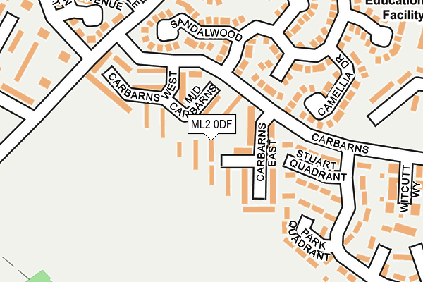 ML2 0DF map - OS OpenMap – Local (Ordnance Survey)