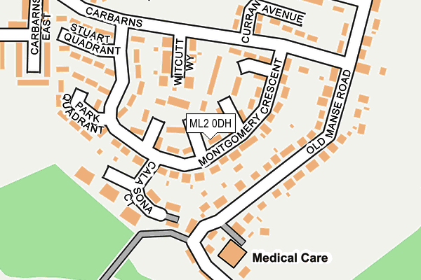 ML2 0DH map - OS OpenMap – Local (Ordnance Survey)