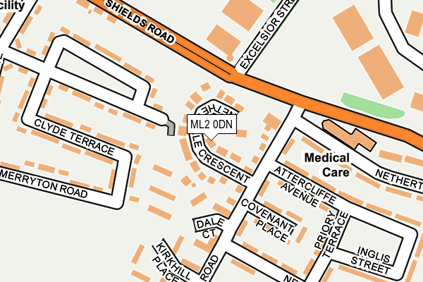 ML2 0DN map - OS OpenMap – Local (Ordnance Survey)