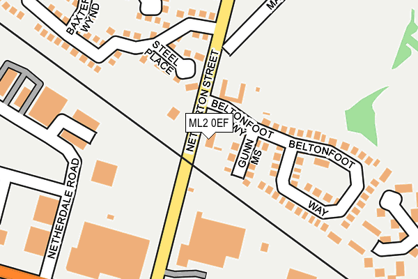 ML2 0EF map - OS OpenMap – Local (Ordnance Survey)