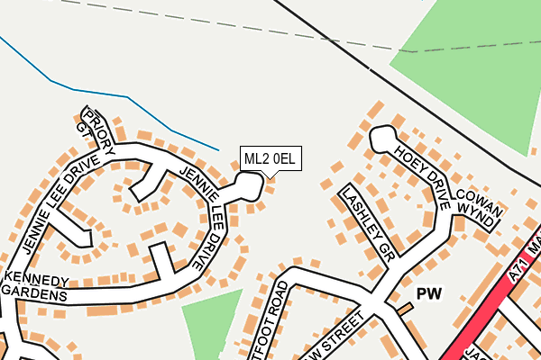 ML2 0EL map - OS OpenMap – Local (Ordnance Survey)