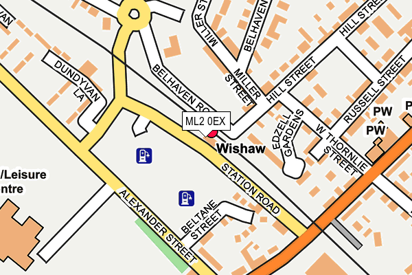 ML2 0EX map - OS OpenMap – Local (Ordnance Survey)