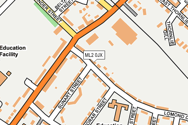 ML2 0JX map - OS OpenMap – Local (Ordnance Survey)