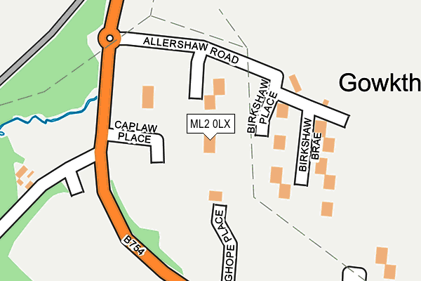 ML2 0LX map - OS OpenMap – Local (Ordnance Survey)