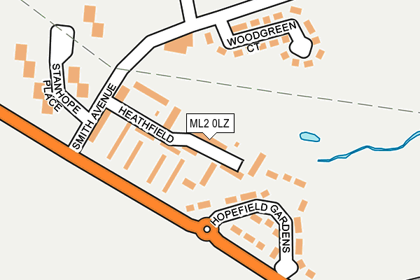 ML2 0LZ map - OS OpenMap – Local (Ordnance Survey)