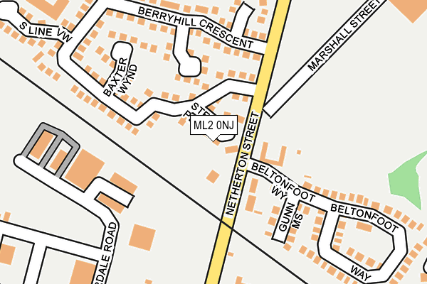 ML2 0NJ map - OS OpenMap – Local (Ordnance Survey)