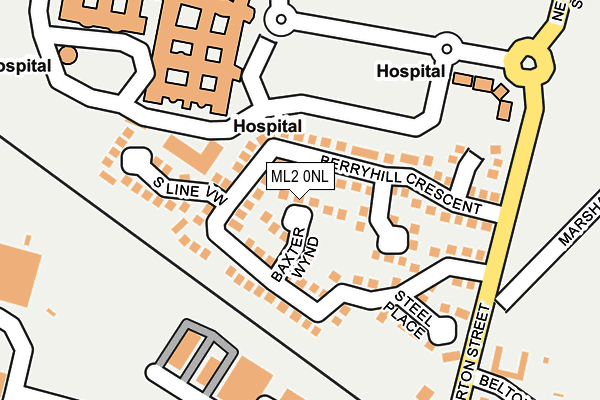 ML2 0NL map - OS OpenMap – Local (Ordnance Survey)