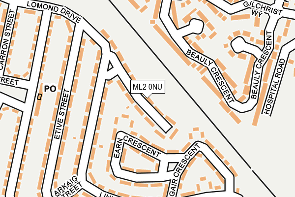 ML2 0NU map - OS OpenMap – Local (Ordnance Survey)